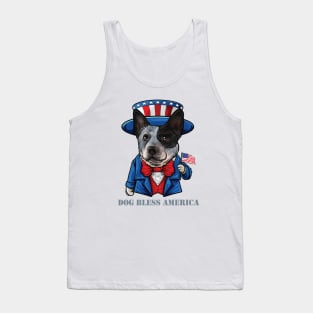 Australian Cattle Dog Dog Bless America Tank Top